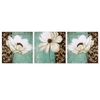 Décors de mur de fleurs 3PCS avec cadre assemblé