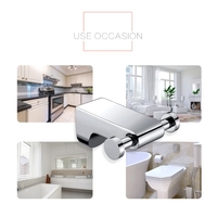 De haute qualité Homgeek Murale Acier inoxydable Métal Chromé Vêtements Habit Robe Serviette Hanging crochet Hanger pour salle de bain Chambre Cuisine Toilette