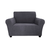 Decdeal Housse de Canapé Extensible 1 Siège Gris Foncé