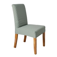 Decdeal Housse de chaise de salle à manger en treillis de diamant massif extensible