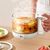 Deerma Cuisinière Électrique 1.2L 600W Marmite Électrique Multifonction/Cuisson/Théière/Ébullition Alimentaire Haute Qualité Alimentaire En Verre Borosilicate Appareils De Cuisine Électriques