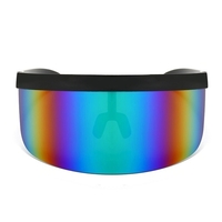 Demi-masque facial lunettes de protection solaire grand miroir lunettes de soleil demi-masque protecteur de protection lunettes de soleil UV lunettes de sport de plein air