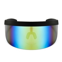 Demi-masque facial lunettes de protection solaire grand miroir lunettes de soleil demi-masque protecteur de protection lunettes de soleil UV lunettes de sport de plein air