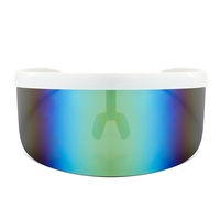 Demi-masque facial lunettes de protection solaire grand miroir lunettes de soleil demi-masque protecteur de protection lunettes de soleil UV lunettes de sport de plein air