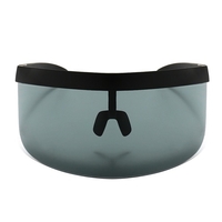 Demi-masque facial lunettes de protection solaire grand miroir lunettes de soleil demi-masque protecteur de protection lunettes de soleil UV lunettes de sport de plein air
