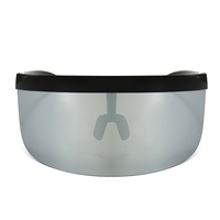 Demi-masque facial lunettes de protection solaire grand miroir lunettes de soleil demi-masque protecteur de protection lunettes de soleil UV lunettes de sport de plein air