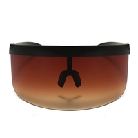Demi-masque facial lunettes de protection solaire grand miroir lunettes de soleil demi-masque protecteur de protection lunettes de soleil UV lunettes de sport de plein air