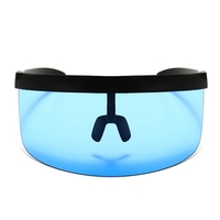 Demi-masque facial lunettes de protection solaire grand miroir lunettes de soleil demi-masque protecteur de protection lunettes de soleil UV lunettes de sport de plein air