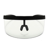 Demi-masque facial lunettes de protection solaire grand miroir lunettes de soleil demi-masque protecteur de protection lunettes de soleil UV lunettes de sport de plein air