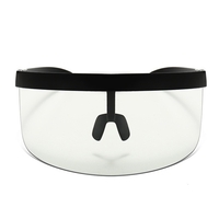 Demi-masque facial lunettes de protection solaire grand miroir lunettes de soleil demi-masque protecteur de protection lunettes de soleil UV lunettes de sport de plein air