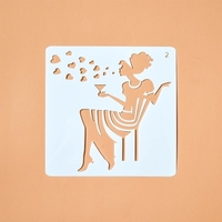 Dessin de pochoirs de peinture modèles creux de conception PP