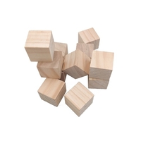 DEUX ARBRES Blocs de bois non finis Paquet de 15 mm de 50 petits cubes de bois