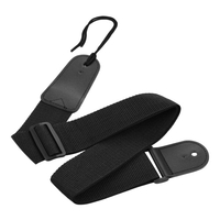 DG-1121 Sangle de guitare pour guitares électriques acoustiques,  sangles réglables en nylon noir de 32 à 54 pouces