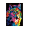 Diamant peinture bricolage 5D loup diamant peinture Cube forme ronde plein foré diamant peintures Kits Arts artisanat pour chambre décoration murale
