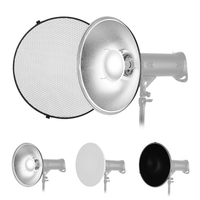 Diffuseur de réflecteur de photographie de studio de plat de beauté de 16 pouces avec un tissu doux en nid d
