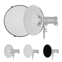 Diffuseur de réflecteur de photographie de studio de plat de beauté de 16 pouces avec un tissu doux en nid d