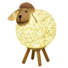Dimming LEDs Night Light for Kids Cute Sheep Remote Controller Yarn-ball Design Hand-woven Lampshade Moon Lamp with Timer Function Nursery Lamp USB Baby Nightlight for Bedroom Home Indoor Decoration