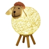 Dimming LEDs Night Light for Kids Cute Sheep Remote Controller Yarn-ball Design Hand-woven Lampshade Moon Lamp with Timer Function Nursery Lamp USB Baby Nightlight for Bedroom Home Indoor Decoration