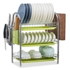 Dish Drying Rack 3 Tier with Chopping Block Holder