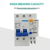 Disjoncteur à courant résiduel minimal 2 pôles 30mA 400V Installation de rails DIN 10A