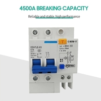 Disjoncteur à courant résiduel minimal 2 pôles 30mA 400V Installation de rails DIN 10A