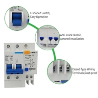 Disjoncteur à courant résiduel minimal 2 pôles 30mA 400V Installation de rails DIN 25A