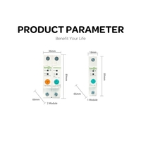 Disjoncteur intelligent WIFI Commutateur de rail DIN 1P Ewelink APP Control Compatible avec Alexa et Google Assitant Voice Control pour la domotique