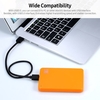 Disque dur externe portable 2.5 pouces USB 3.0 HDD haute vitesse de transmission / Plug and Play / pour PC / ordinateur portable / bureau Orange 2 To