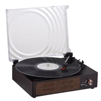 Disques vinyles LP platine vinyle rétro lecteur de disque haut-parleurs intégrés Vintage Gramophone 3-vitesse BT5.0 AUX-in sortie RCA ligne
