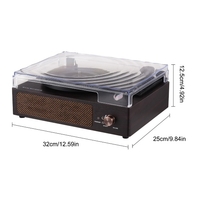 Disques vinyles LP platine vinyle rétro lecteur de disque haut-parleurs intégrés Vintage Gramophone 3-vitesse BT5.0 AUX-in sortie RCA ligne