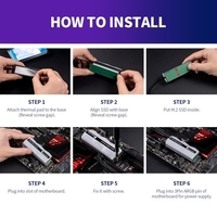 Dissipateur thermique JONSBO M.2-2 RGB SSD pour M.2 2280 SSD simple face prise en charge du radiateur en aluminium SSD de synchronisation ARGB avec tampon thermique