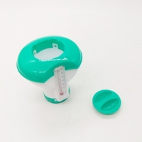 Distributeur de chlore de flotteur de piscine avec jauge de température de 0-50°C 30-120°F pour les piscines intérieures extérieures