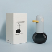 Distributeur de savon en mousse automatique en forme de canard de 400 ml Distributeur de savon moussant sans contact Distributeur de savon infrarouge de bureau rechargeable par USB