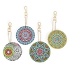 DIY diamant peinture porte-clés pendentif multicolore cheval porte-clés