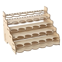 DIY En Bois Pigment Rack Plusieurs Couches Peinture Fournitures Organisateur Peinture Pigment Brosses Stylos Titulaire