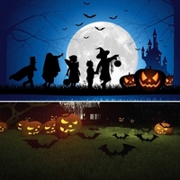 DIY Halloween Stickers Muraux 3D Bat Stickers Muraux Décorations De Fenêtre Amovible Effrayant Spooky Chauves-souris Autocollants pour Halloween Party Halloween Décorations