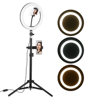 docooler 10 pouces bureau LED vidéo anneau lumière lampe 3 modes d