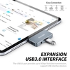 Docooler 4-en-1 Type-C Hub Type-C vers USB3.0 HD Audio Hub en alliage d