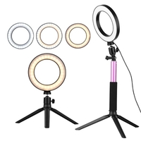 docooler 6 Pouce Mini LED Anneau Lumière Photographie Lampe Dimmable 3 Modes d