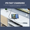 Docooler 7-en-1 Type-C Hub avec USB3.0 Audio HD Port TF SD Card Slots Compatible avec iPad Pro Type-C Phone Tablet Laptop
