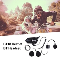 docooler casque de moto casque moto sans fil Bluetooth 5.0 casque avec Microphone prend en charge réponse automatique moteur casque écouteur