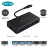 dodocool Concentrateur USB-C multifonction 7-en-1 avec alimentation de type C Port de sortie vidéo HD/VGA 4K Adaptateur Ethernet Gigabit et 3 ports USB 3.0 SuperSpeed pour MacBook/MacBook Pro/Google Chromebook Pixel et plus Noir