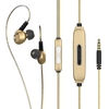 dodocool EL Glowing Blue Light Ecouteurs intra-auriculaires stéréo sport 3, 5 mm Fiche audio avec micro Annulation de bruit Sweatproof Gold