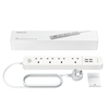 Dodocool Smart 1100W 4-outlet Surge Protector 1440 Joules Power Strip avec 20W 4 ports USB Charger 4.92ft Cord Extension Lead On / Off Switch Indicateur LED pour Smartphones Comprimés et plus US Plug AC125V Blanc