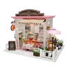 Dollhouse Miniature DIY Mini House Kit avec lumières LED et meubles pour coffret cadeau
