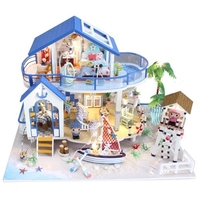 Dollhouse Miniature DIY Mini House Kit avec lumières LED et meubles pour coffret cadeau