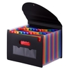 Dossier extensible 24 poches avec couverture organisateur de fichiers accordéon A4 format lettre organisateur de documents couleur arc-en-ciel pour l