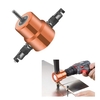 Double Astuce Tôle De Coupe Nibbler Métal Scie Cutter 360 Degré De Fixation Réglable De Forage avec Poinçon Outils De Coupe
