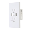 Double chargeur USB Outlet Panel Réceptacles 15A Chargeur mural électrique Power Plate Dock Station High Quality Socket