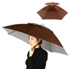 Double couche parapluie chapeau femmes hommes pliant soleil casquette de pluie avec bandeau réglable pour pêche Camping randonnée